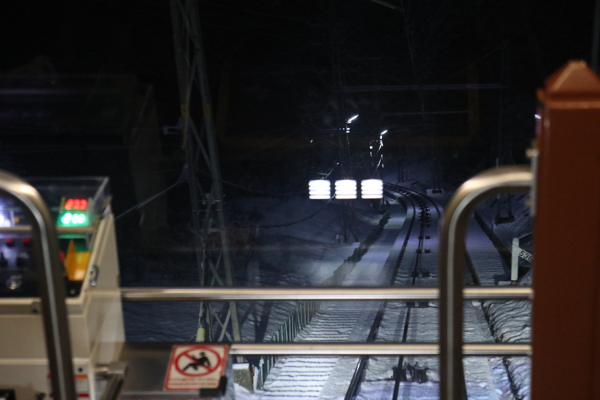 鋼索線の積雪状況